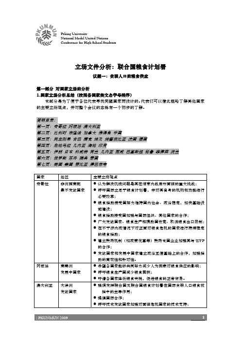 模联立场文件总结样板