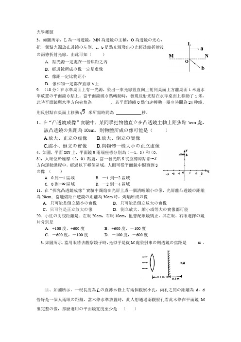 光学难题(经典编辑)