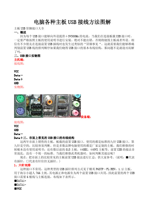 电脑主板USB接线方法图解大全