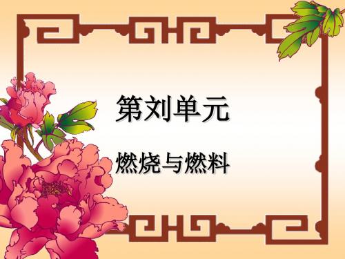 鲁教版九年级上册化学第六单元燃烧与燃料