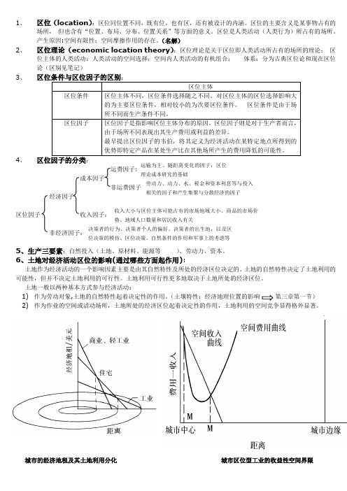 经济地理重点整理稿