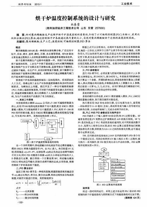 烘干炉温度控制系统的设计与研究