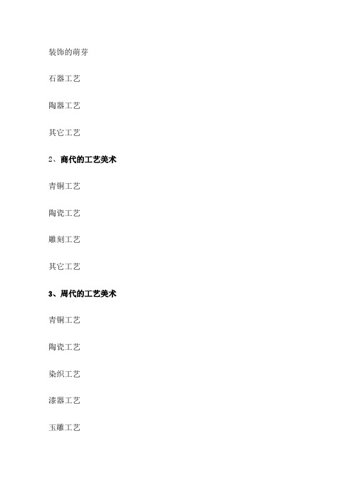 北京城市学院808中国工艺美术史2020考研专业课大纲