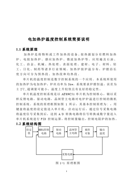 PID电加热炉温度控制系统简要说明