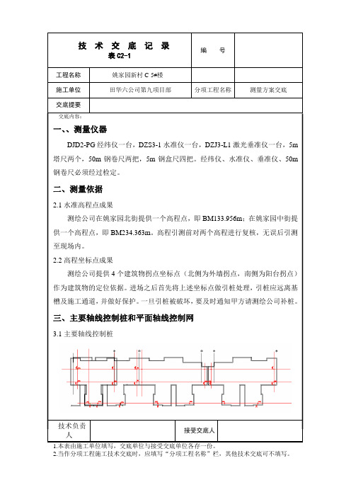 测量方案交底