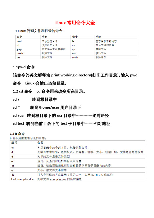 Linux常用命令大全