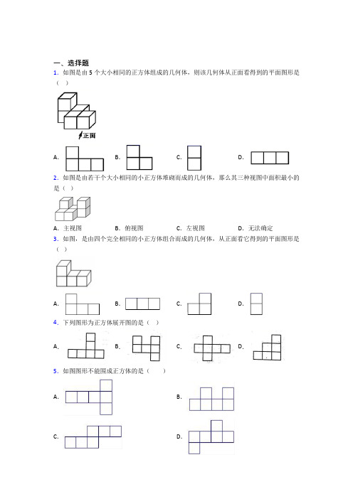 (常考题)北师大版初中数学七年级数学上册第一单元《丰富的图形世界》检测(有答案解析)(1)