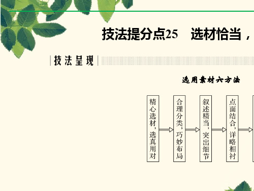2019高考语文二轮培优全国通用版课件:第四部分 写作 技法提分点25