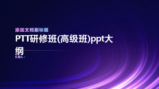 PTT研修班(高级班)ppt