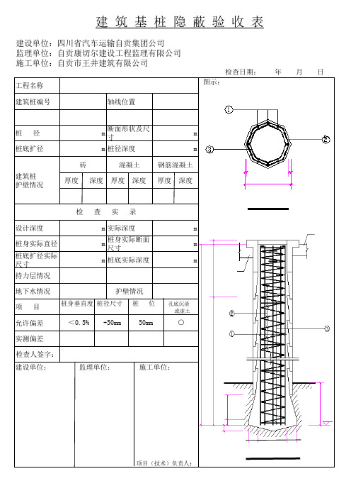 一桩一表