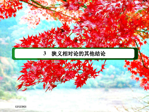 高中物理第十五章相对论简介3、4狭义相对论的其他结论广义相对论简介434物理