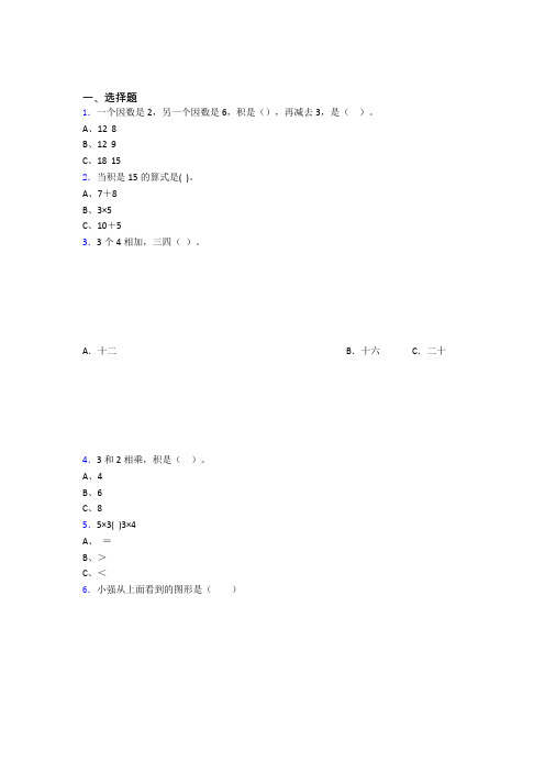 陕西省安康市小学二年级数学精选选择题300题汇总