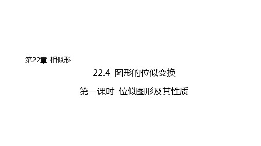 第一课时+位似图形及其性质+课件2024-2025学年沪科版数学九年级上册