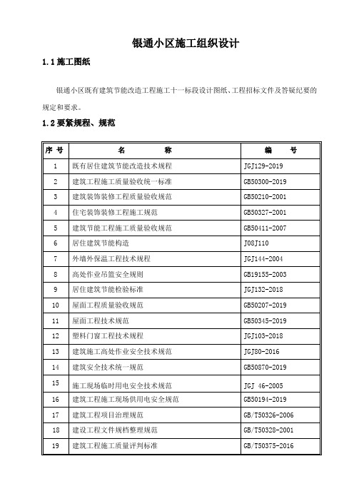 银通小区施工组织设计