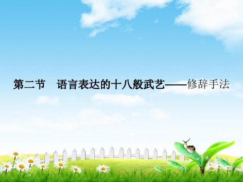 2018-2019学年高中语文人教版选修语言文字应用课件：6.2语言表达的十八般武艺修辞手法