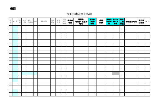 在编人员花明册(专业技术)