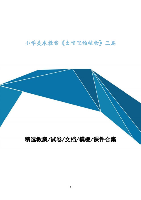 小学美术word教案文档《太空里的植物》三篇