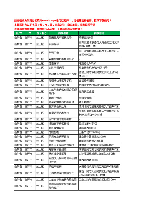 2020新版山东省临沂市兰山区钢材工商企业公司商家名录名单黄页联系电话号码地址大全824家