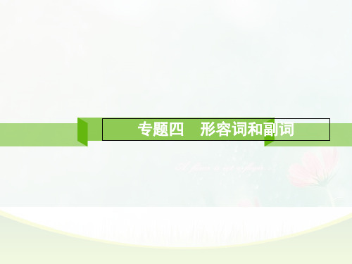 2018版高考英语总复习(人教)专题四 形容词和副词 (共24张PPT) 精品优选公开课件