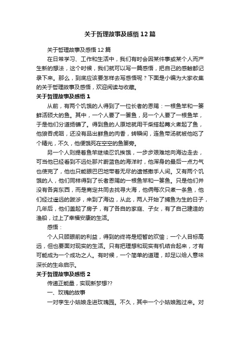 关于哲理故事及感悟12篇