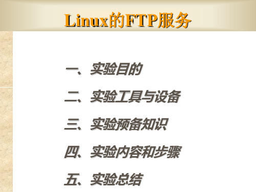 Linux操作系统的FTP服务