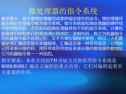 微处理器的指令系统.