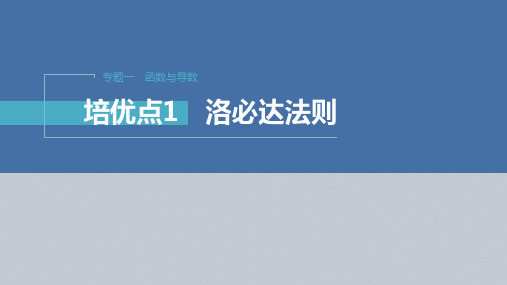 2023年高考数学二轮复习(新高考版) 第1部分 专题突破 专题1 培优点1 洛必达法则