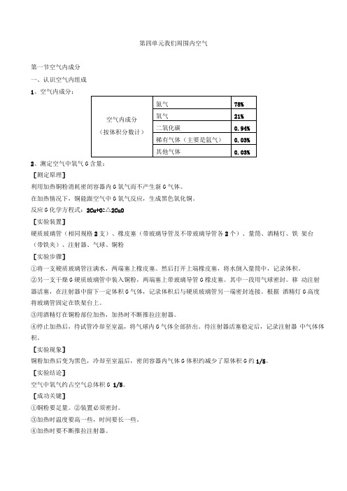 -我们周围的空气-知识点