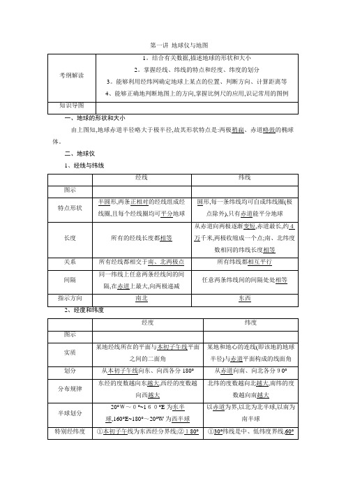 高三一轮总复习地理大一轮复习学案：第一部分自然地理第一章 宇宙中的地球