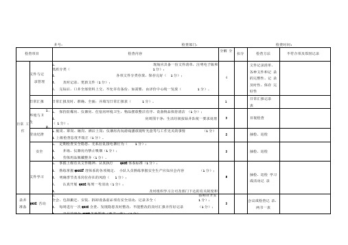 录井现场巡检记录单