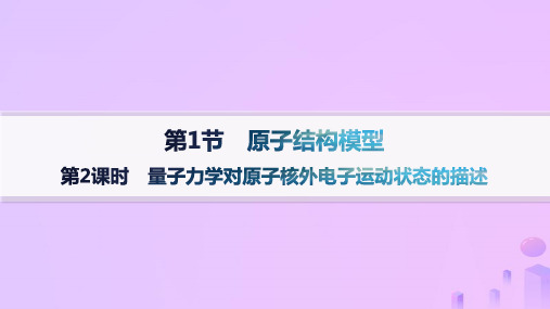 2024-2025学年高中化学第1章：量子力学对原子核外电子运动状态的描述课件鲁科届选择性必修2