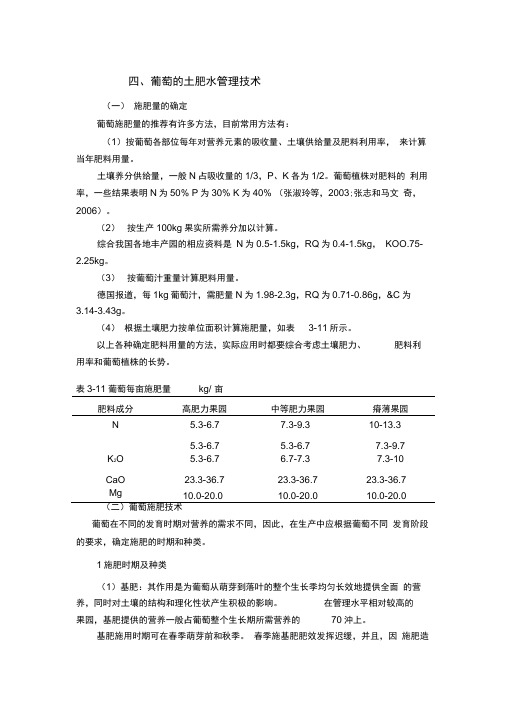 葡萄配方施肥技术