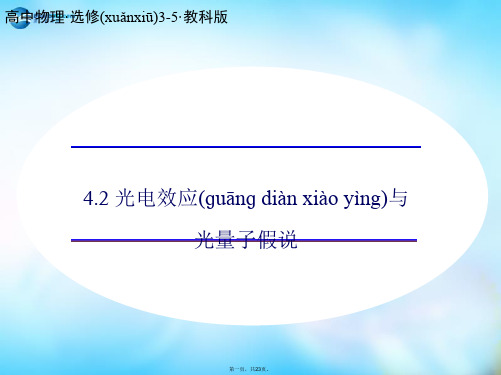 高中物理 4.2 光电效应与光量子假说课件 科教版选修35