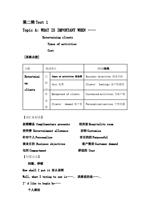 剑桥商务英语(BEC)中级第二、三、四辑口语真题范例