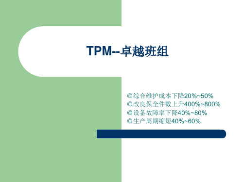 TPM--卓越班组终稿(第一讲)