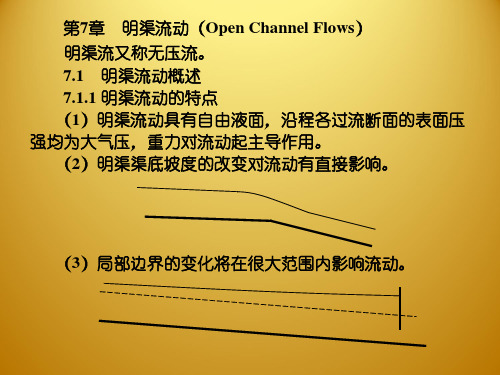 水力学 第7章 明渠流动资料