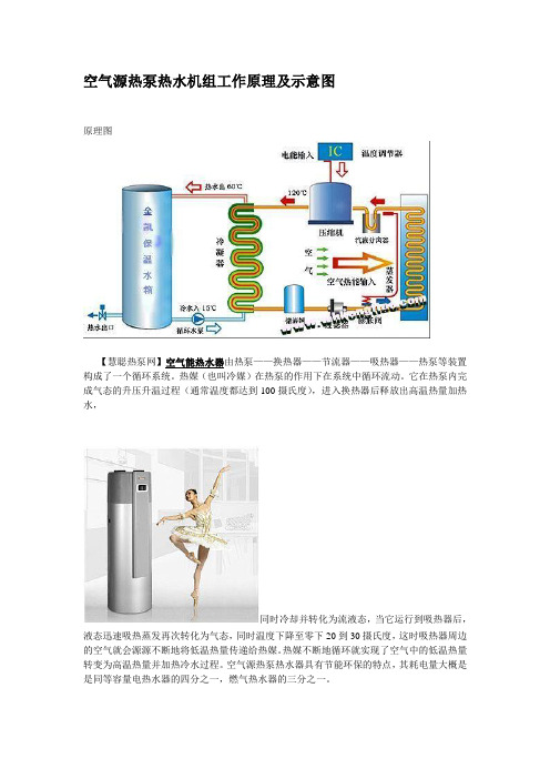 空气源热泵热水机组工作原理及示意图