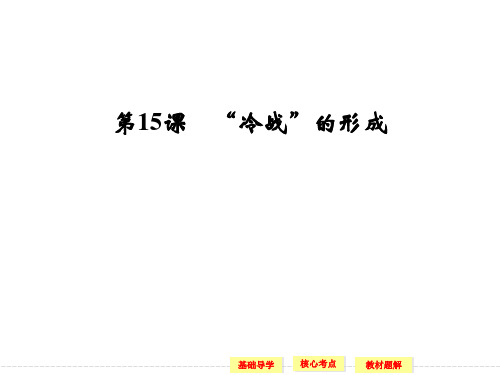 4.15 “冷战”的形成 教学课件(岳麓版选修3)