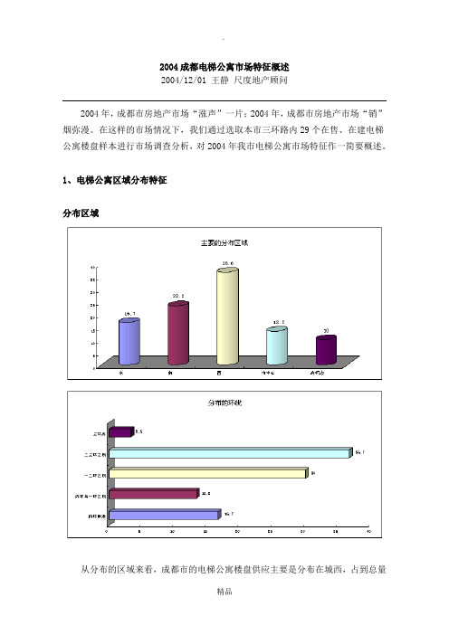 200X成都电梯公寓市场特征概述