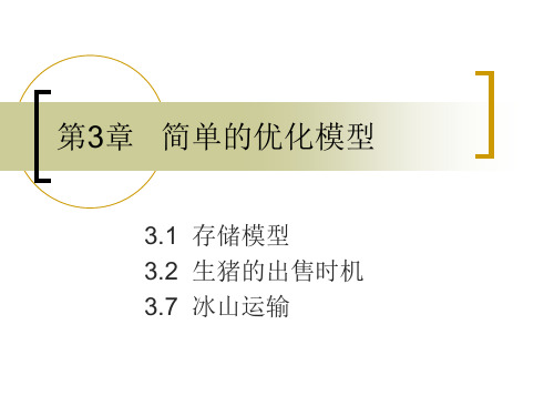 第3章简单的优化模型