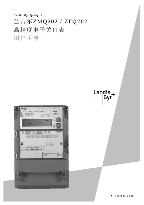 兰吉尔电度表ZQ中文用户手册(H01)