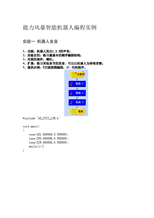 能力风暴机器人编程11个经典实例(含代码)