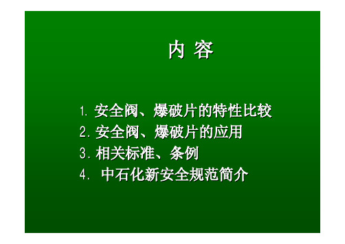 爆破片与安全阀技术