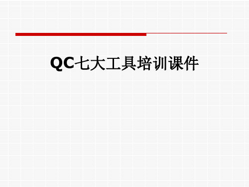 QC七大工具培训课件