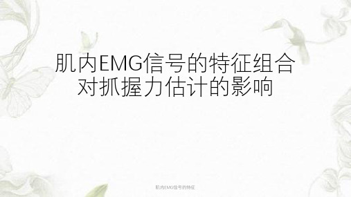 肌内EMG信号的特征ppt课件