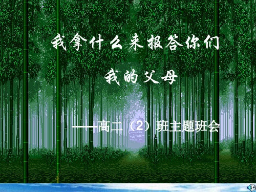 主题班会:我拿什么来报答你 我的父母