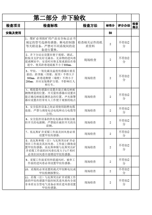 六大系统评分表