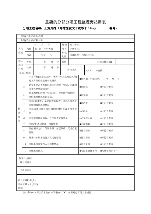 监理旁站表格(总)