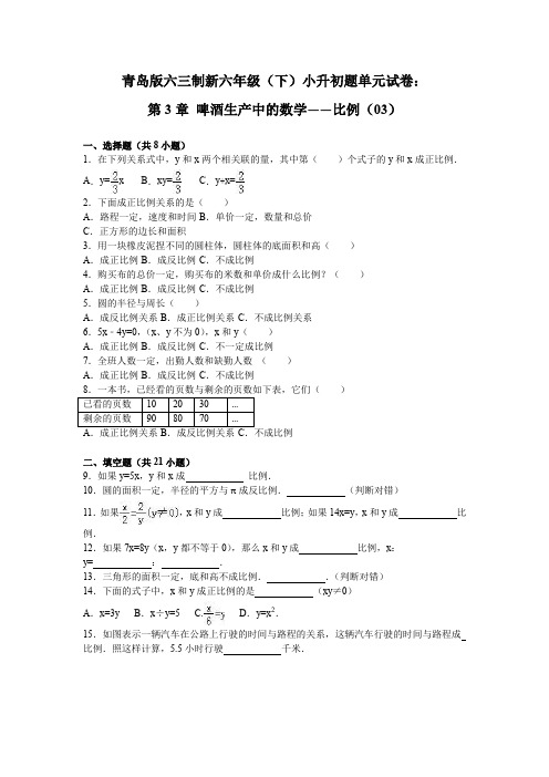 【精品】六年级下册数学小升初单元试题-青岛版