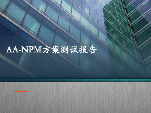 AA-NPM方案测试报告